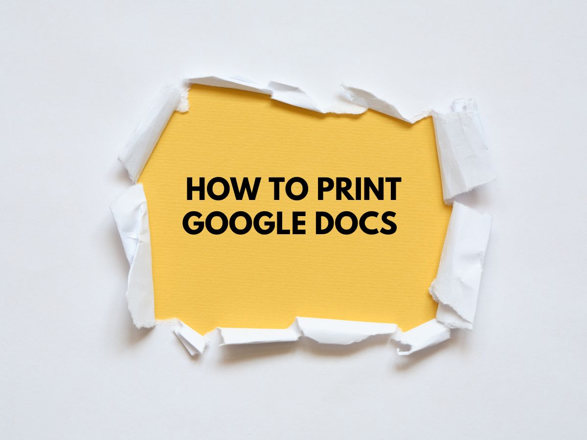 How to Print Google Docs
